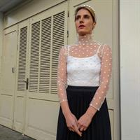 חולצת DOTS לבנה + מסכת DOTS לבנה מתנה