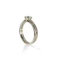 טבעת אירוסין זהב לבן 0.50 קראט | טבעת אירוסין זהב צהוב 0.50 קראט