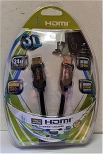 כבל HDMI ל- HDMI אורך 5 מטר 2-4K FULL HD מוזהב 24K