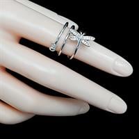 טבעת כסף "פרפר" משובצת אבני זרקון  RG5713| תכשיטי כסף | טבעות כסף