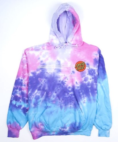 SANTA CRUZ Classic Dot P/O Hooded Midweight Sweatshirt Cotton Candy