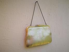 תיק ערב קטן עור זהב