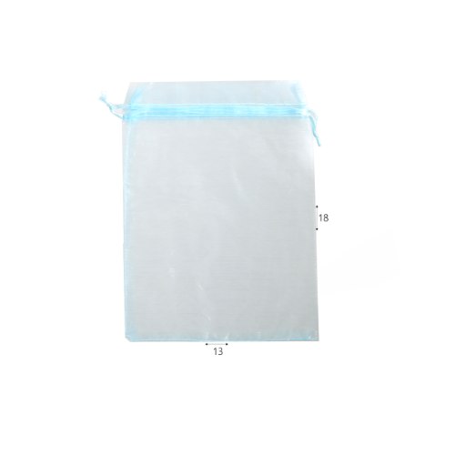 סט 20 שקיות אורגנזה תכלת 13*18