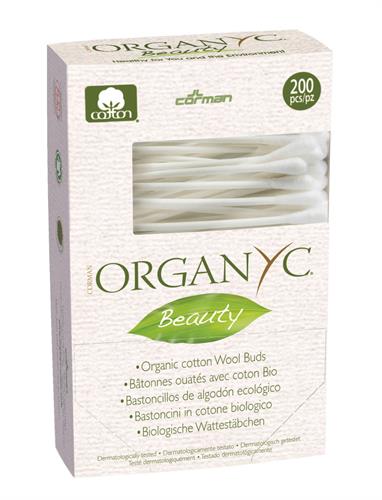 צימרונים מכותנה אורגנית, 200 יחידות Organyc Beauty מתאים לתינוקות