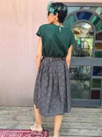 חצאית קלוש אפורה עם דיטיילז אלוהיים מידה S/M