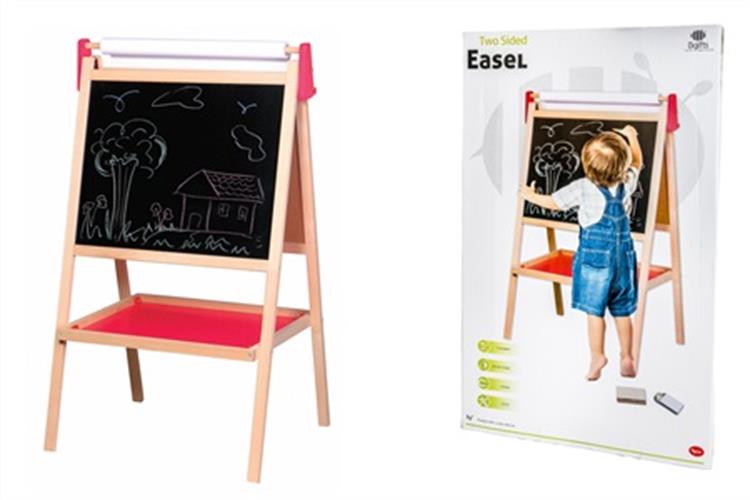 לוח ציור  דו צדדי עומד מעץ