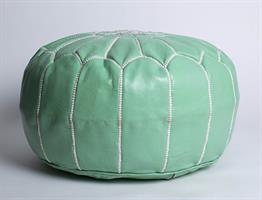 פוף עור ירוק מנטה