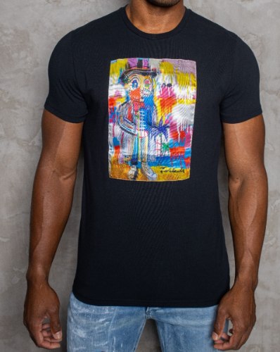 טי שרט  T - AKASHI LOGO צבע שחור PRINT