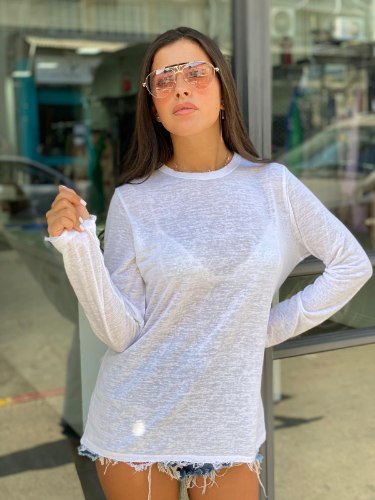 ניקי גזור שרוול ארוך