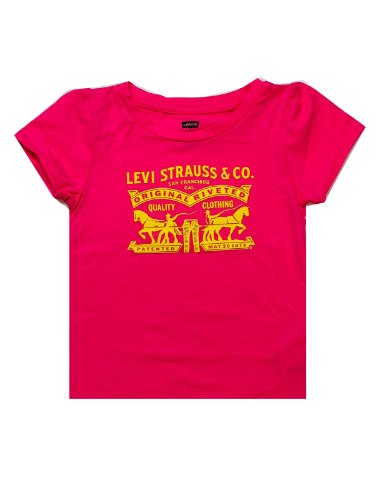 טישירט בנות LEVIS STRAUSS ורוד 2-16