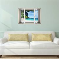 חלון עם נוף של חוף ים בתאילנד דגם 5017