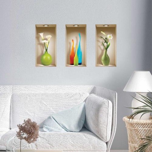 שלישיית נישות  בקבוקים צבעוניים דגם 131