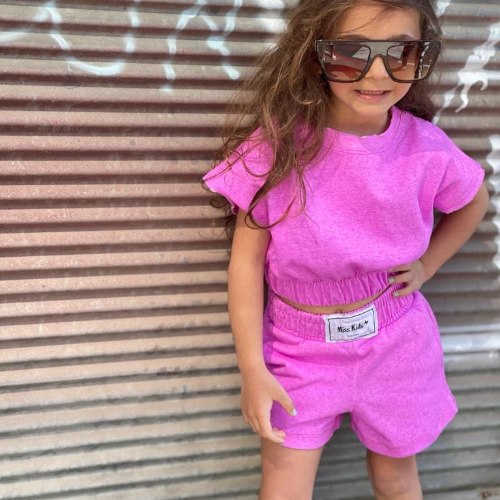 חליפת שורט גומי MISS KIDS סגול 2-16