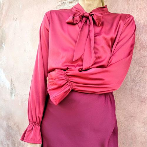 חולצת BOW אדום יין