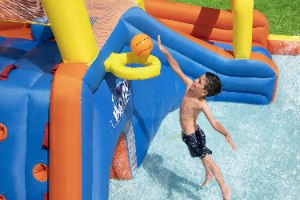 מתקן קפיצה מתנפח פארק מים מסלול מירוצים + כדורסל בסטוואיי BESTWAY 53377 - קפיץ קפוץ