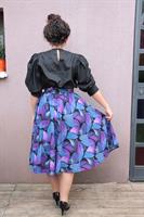 חצאית כותנה בהדפס אבסטרקטי מידה S/M