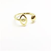 טבעת עין פתוחה זהב