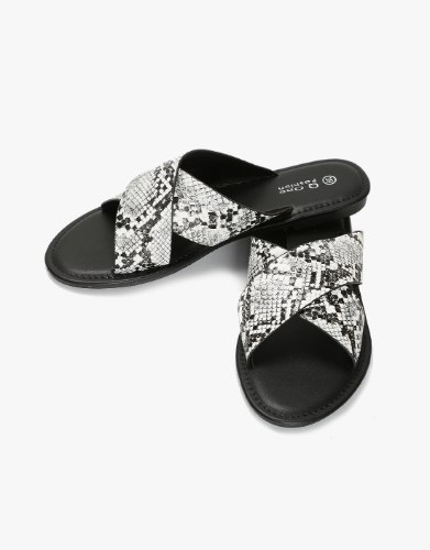 כפכף שחור נחש לבן איקס 36-41