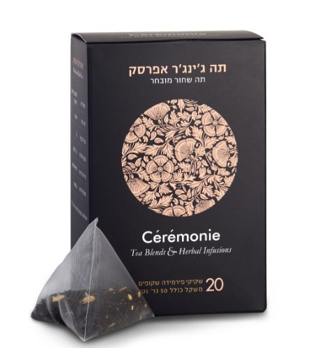 חליטת תה ג'ינג'ר אפרסק 20 יח'