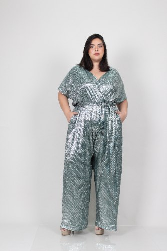 אוברול סנד ירוק כסף