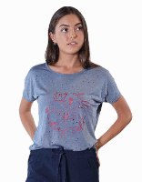 חולצה פרח עם חורים