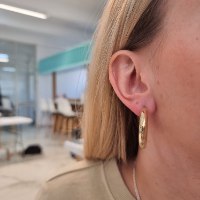 עגילי חישוק זהב בינוניים 3.4 סמ