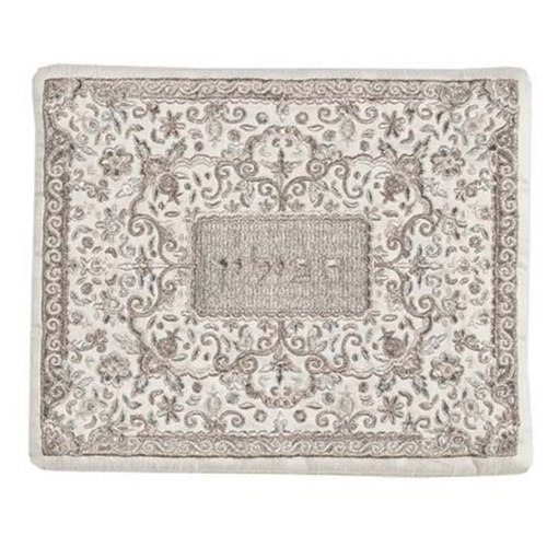 כיסוי תפילין רקמה מלאה - כסף