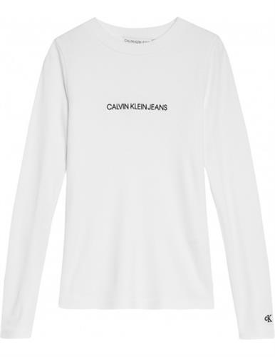 חולצת ריב לוגו CK לבנה