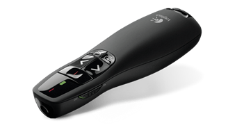 שלט אלחוטי למצגות דם r400+סוללות+נרתיק+לייזר אדום של לוגיטק