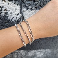 צמיד חוליות קארב לאשה -רוחב 4.3 ממ