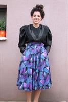 חצאית כותנה בהדפס אבסטרקטי מידה S/M