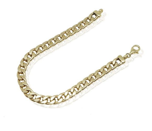 צמיד חוליות לגבר זהב איטלקי צהוב 14 קרט