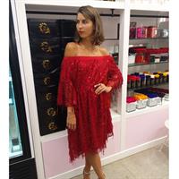 שמלת אשלי בורדו פאייטים