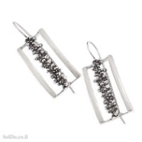 עגילים תלויים מכסף מעוצבים עבודת יד A8904 | תכשיטי כסף | עגילי כסף