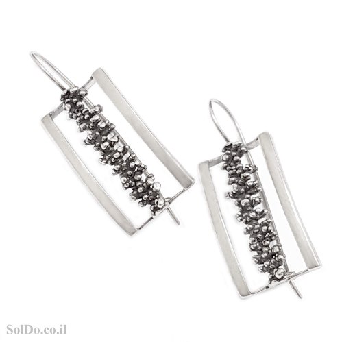 עגילים תלויים מכסף מעוצבים עבודת יד A8904 | תכשיטי כסף | עגילי כסף