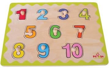 פאזל כפתור מאחד עד עשר