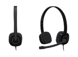 אוזניות ומיקרופון חוט Logitech Stereo Headset H151