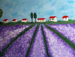 שדות לבנדר סגולים