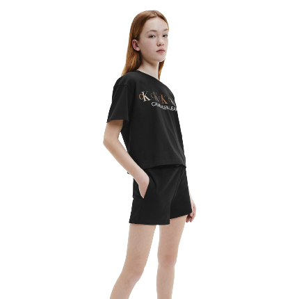 קרופ CK לוגו מטאלי שחור