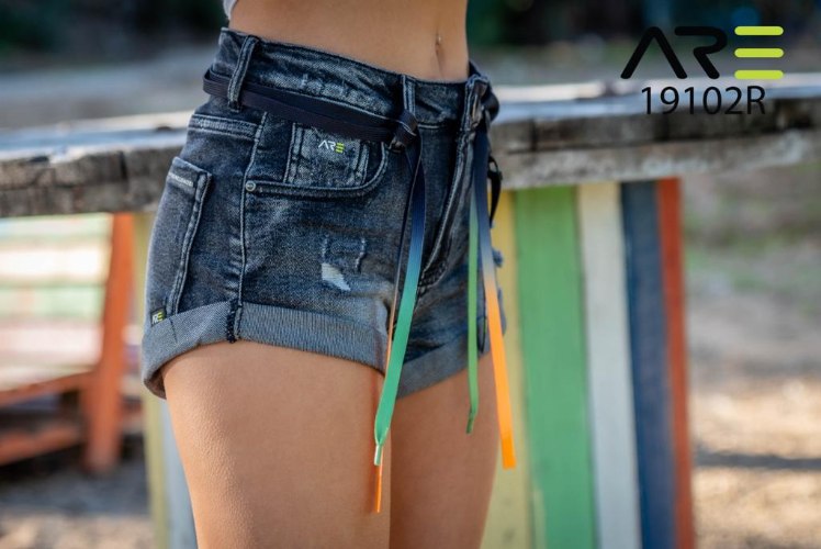 שורט ג'ינס חגורה שרוך ANTIGO