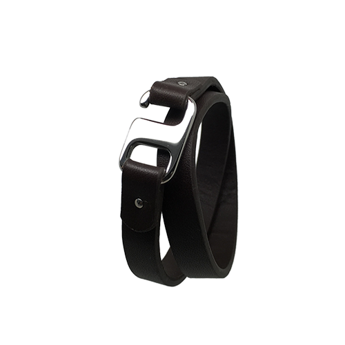 צמיד לגבר ולאשה עור ופלדת אל חלד OP0916010077IN