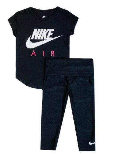 חליפת טייץ וטישירט NIKE שחור 2-7