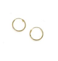 עגילי חישוק קטנים לילדות מזהב