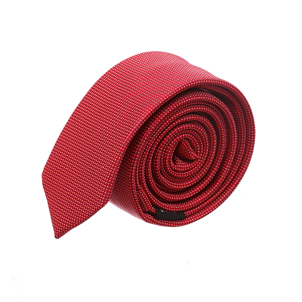 עניבה סלים מדוגמת אדום נועז
