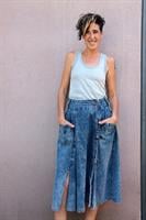 חצאית מידי ג'ינס Stone wash מידה L