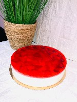 עוגת גבינה קרה בשילוב תותים - 24"