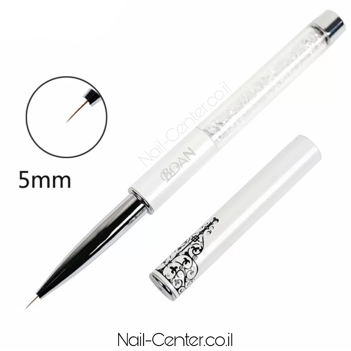 מכחול פסים אפס קצר 5 מ"מ לבן