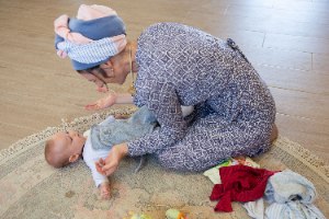 שמלת אימוש- הדפס סגול