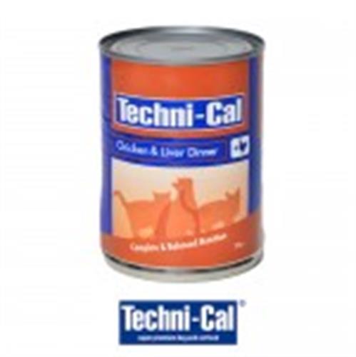 שימורים לחתול טכניקל עוף וכבד 374 גרם בקופסה