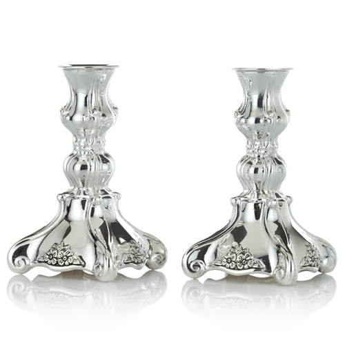 פמוטים לשבת מכסף טהור דגם שומרונית מיני